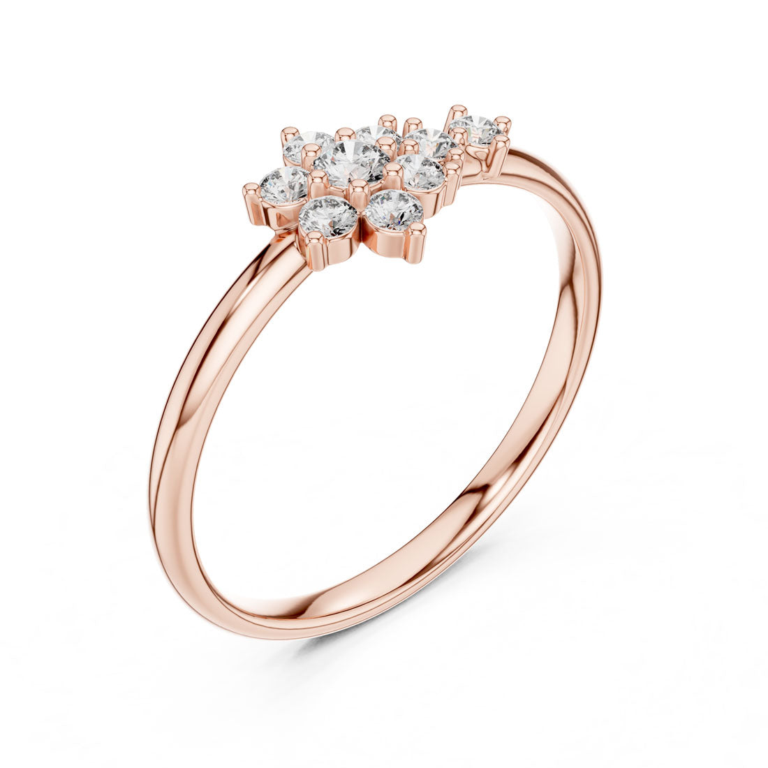 .16 Ct. Diamond Floral Cluster Accent Ring (1 (351)) 8