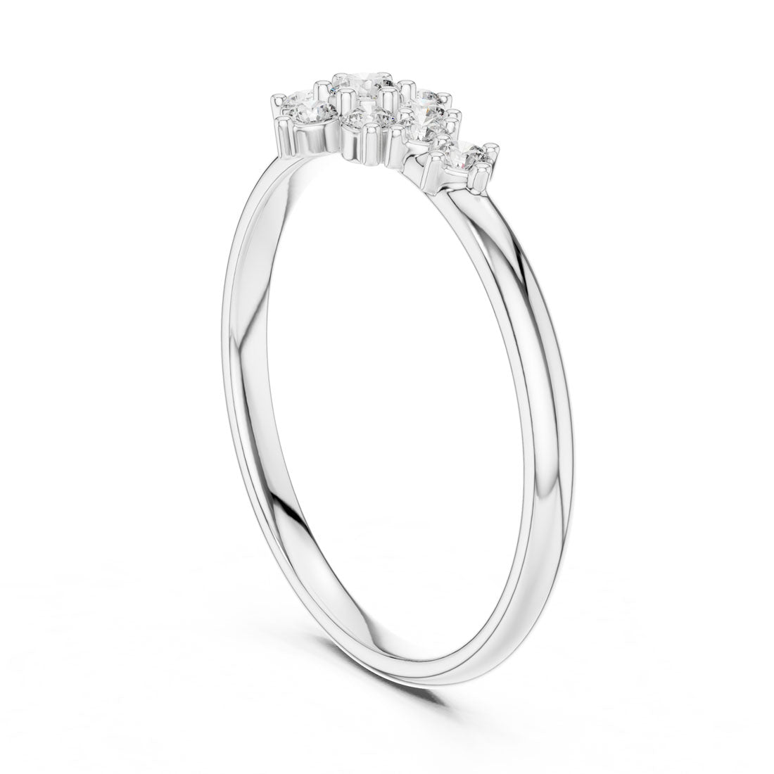 .16 Ct. Diamond Floral Cluster Accent Ring (1 (351)) 9
