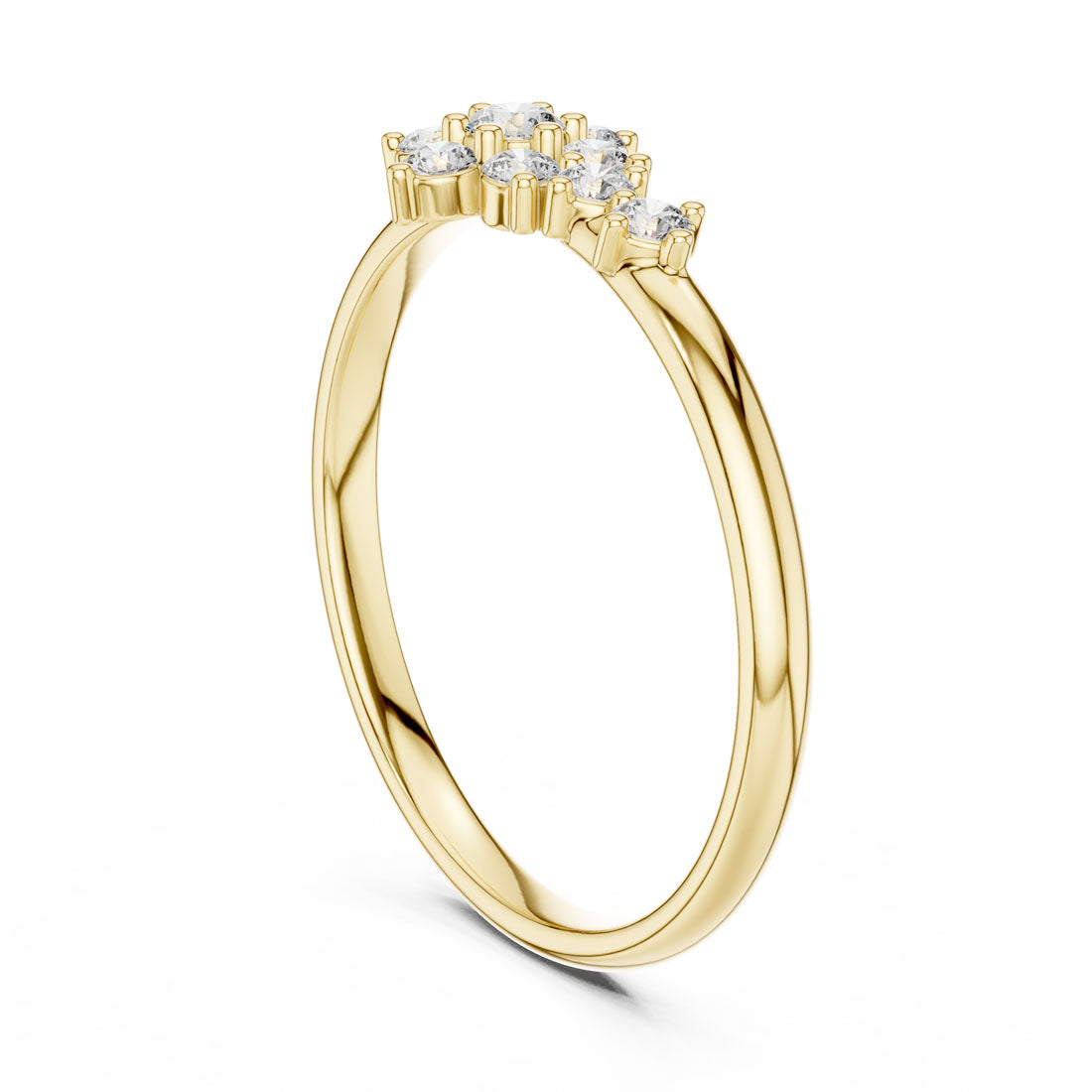 .16 Ct. Diamond Floral Cluster Accent Ring (1 (351)) 3