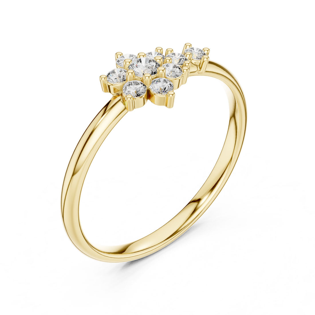 .16 Ct. Diamond Floral Cluster Accent Ring (1 (351))