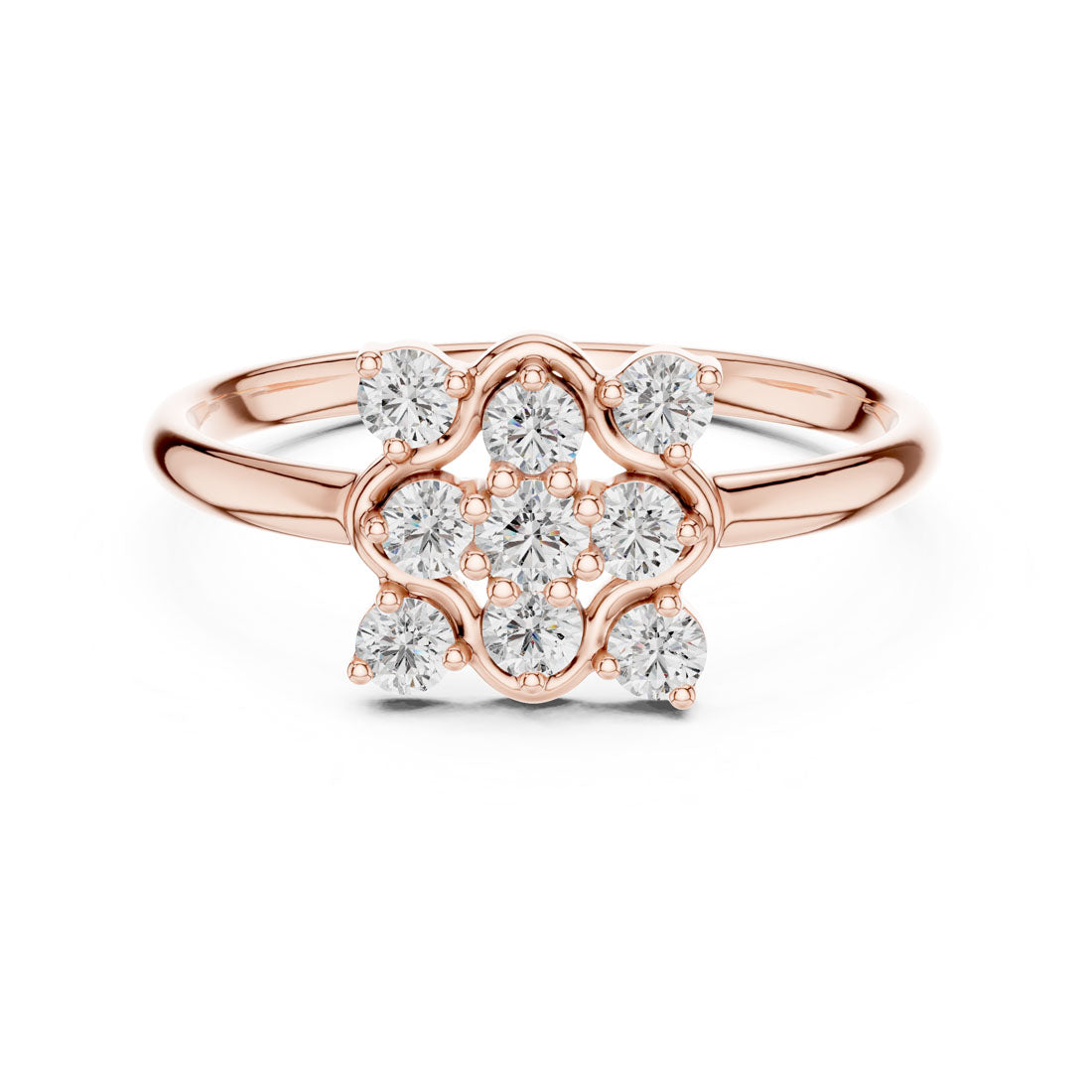.20 Ct. Diamond Floral Cluster Ring with Sculpted Petal Frame (1 (354)) 7