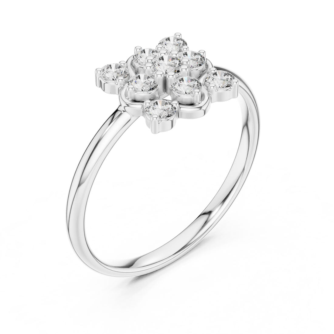 .20 Ct. Diamond Floral Cluster Ring with Sculpted Petal Frame (1 (354)) 6