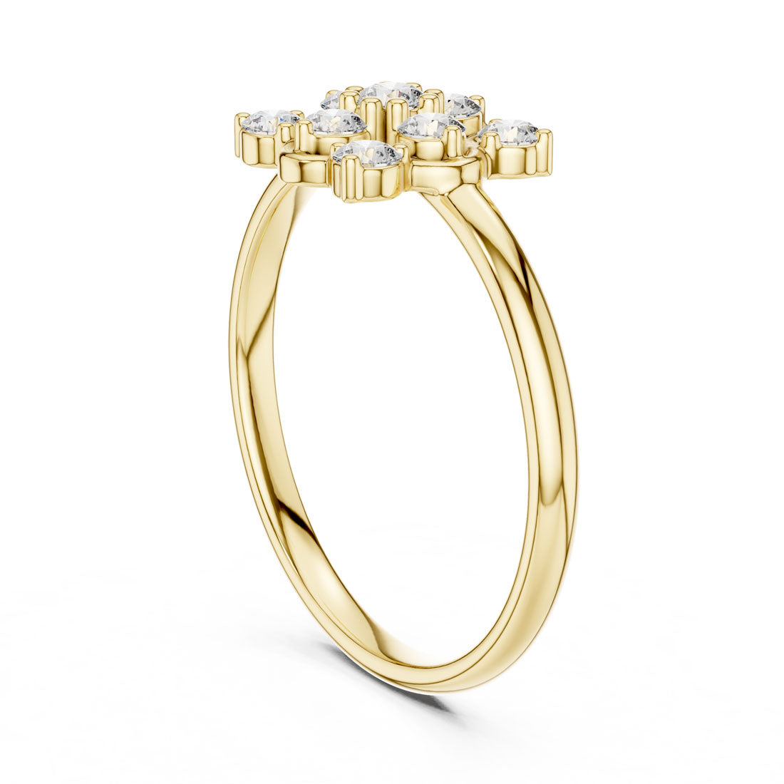 .20 Ct. Diamond Floral Cluster Ring with Sculpted Petal Frame (1 (354)) 3