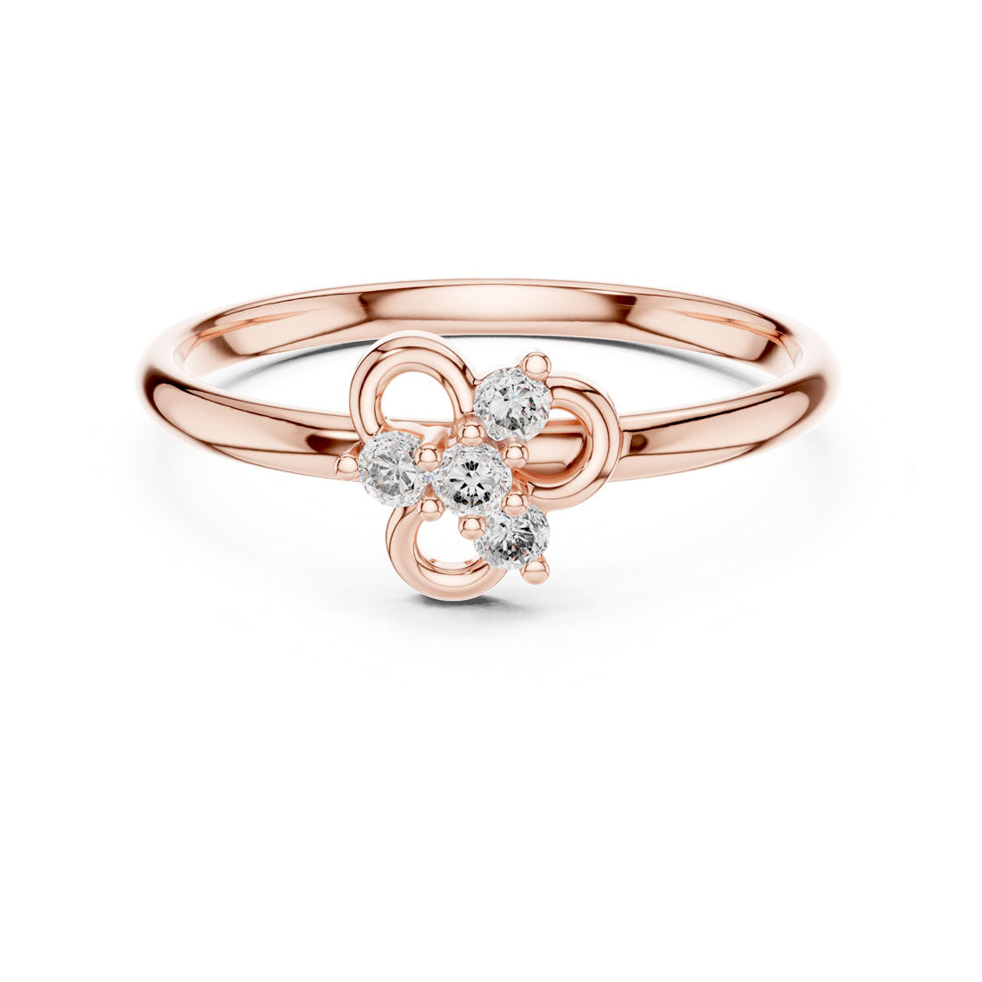 .06 Ct. Diamond Floral Knot Cluster Ring (1 (371)) 5