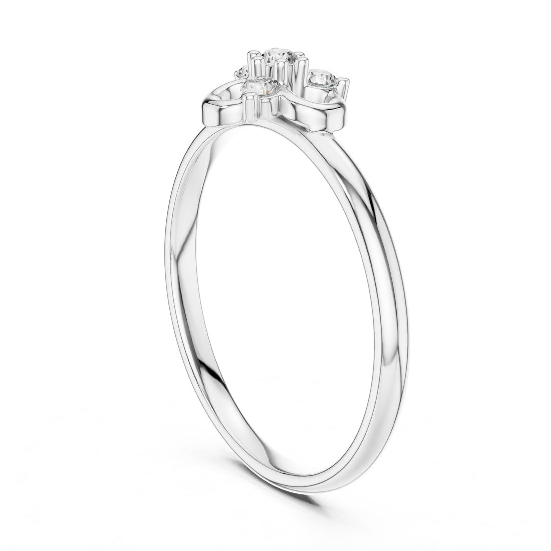 .06 Ct. Diamond Floral Knot Cluster Ring (1 (371)) 9