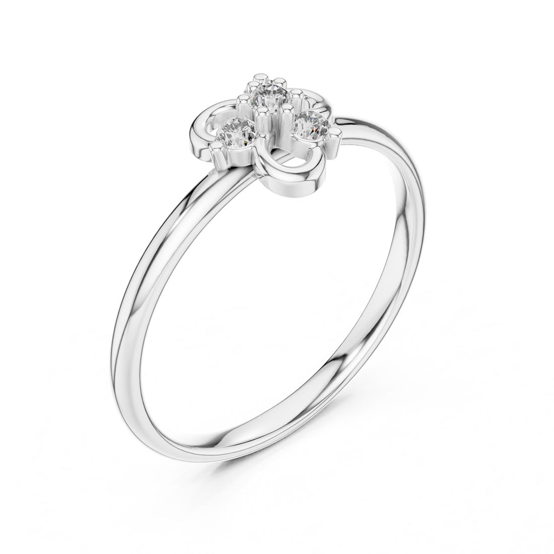 .06 Ct. Diamond Floral Knot Cluster Ring (1 (371)) 8