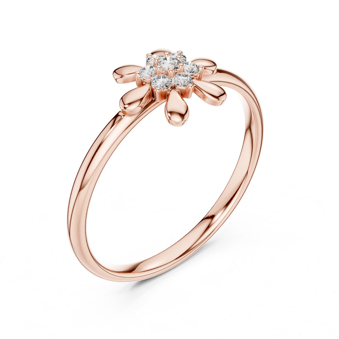 .06 Ct. Diamond Petal Floral Cluster Ring (1 (373)) 8