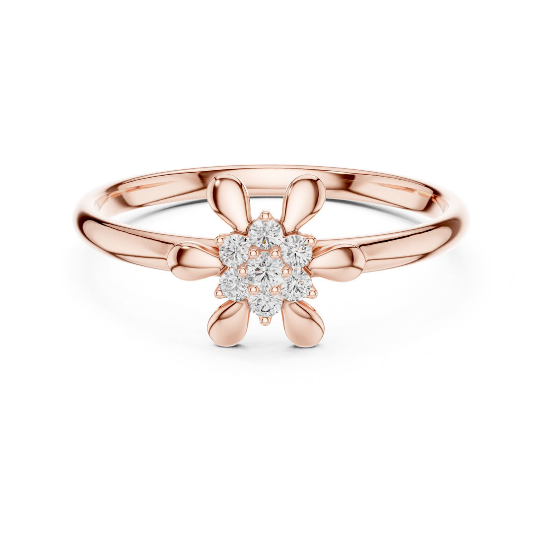 .06 Ct. Diamond Petal Floral Cluster Ring (1 (373)) 7