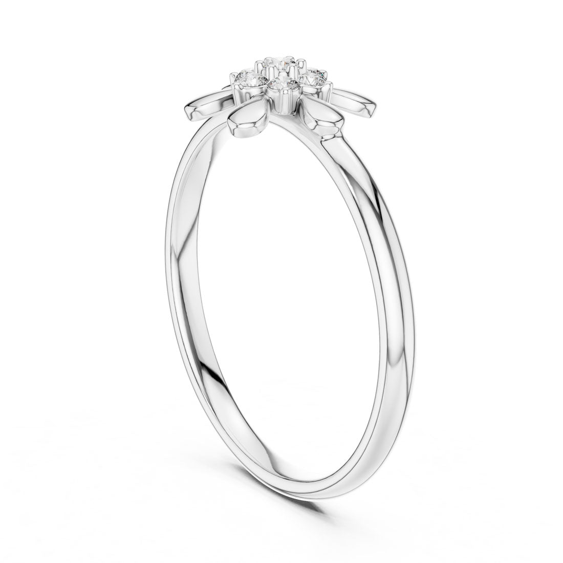 .06 Ct. Diamond Petal Floral Cluster Ring (1 (373)) 9