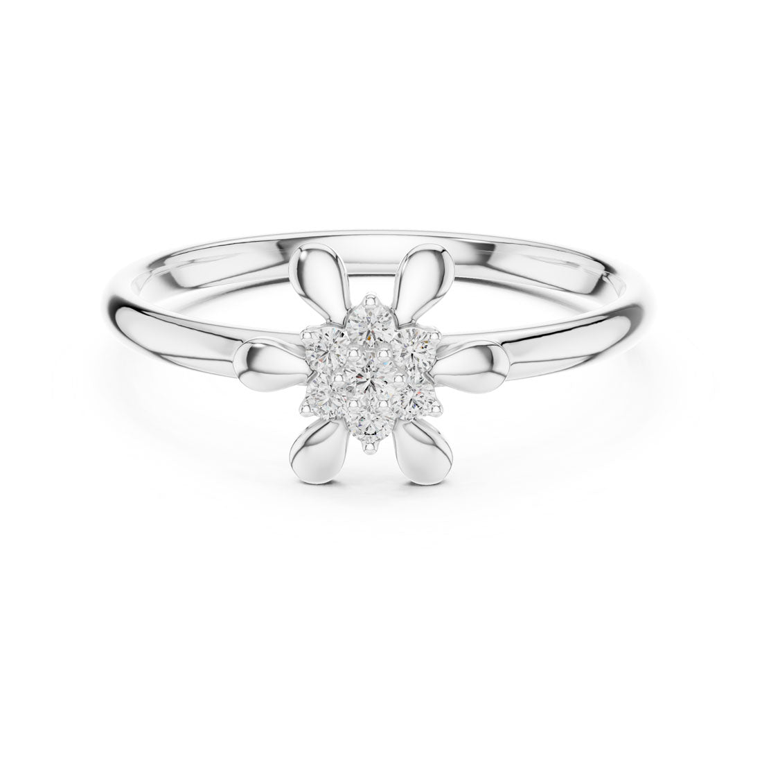 .06 Ct. Diamond Petal Floral Cluster Ring (1 (373)) 5