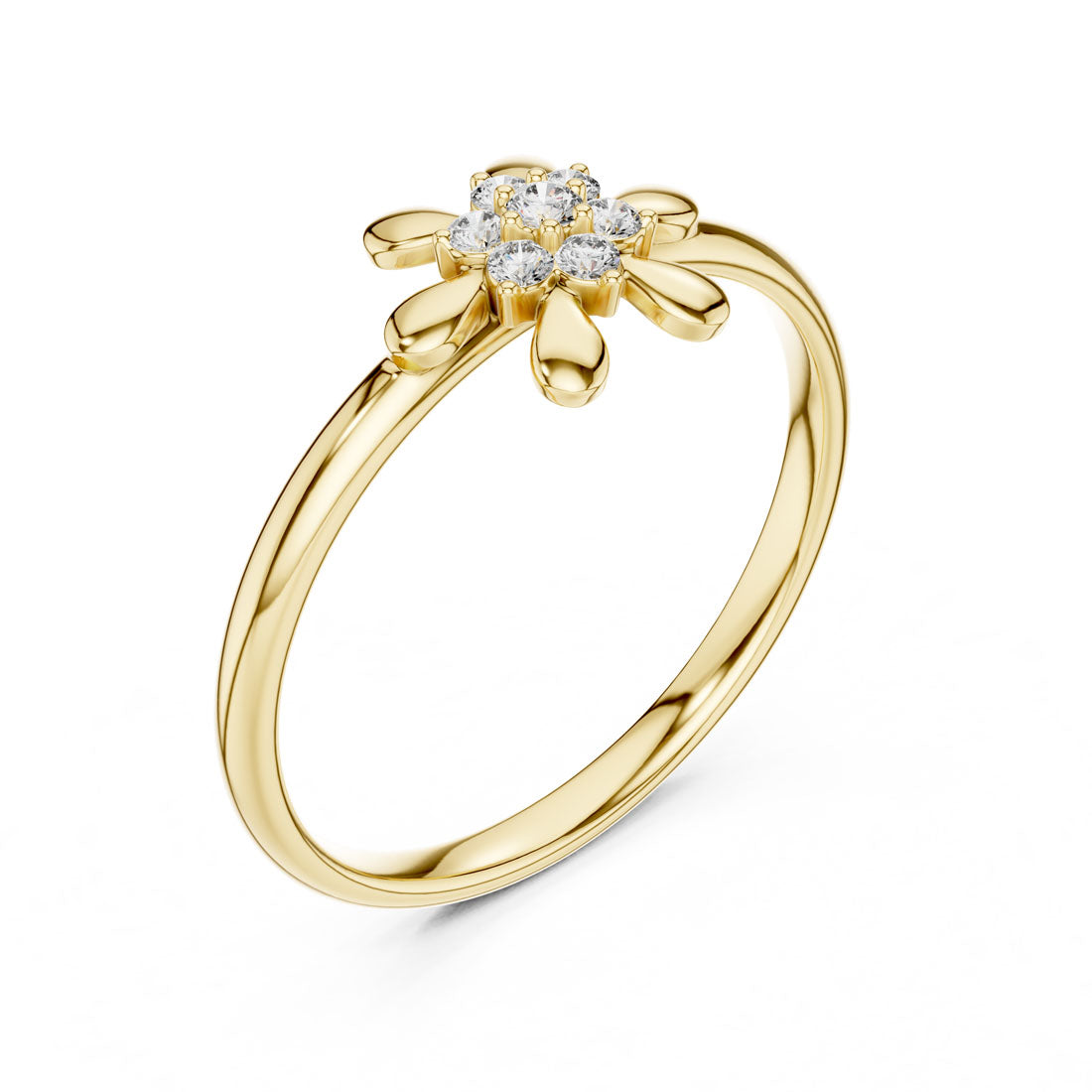 .06 Ct. Diamond Petal Floral Cluster Ring (1 (373))