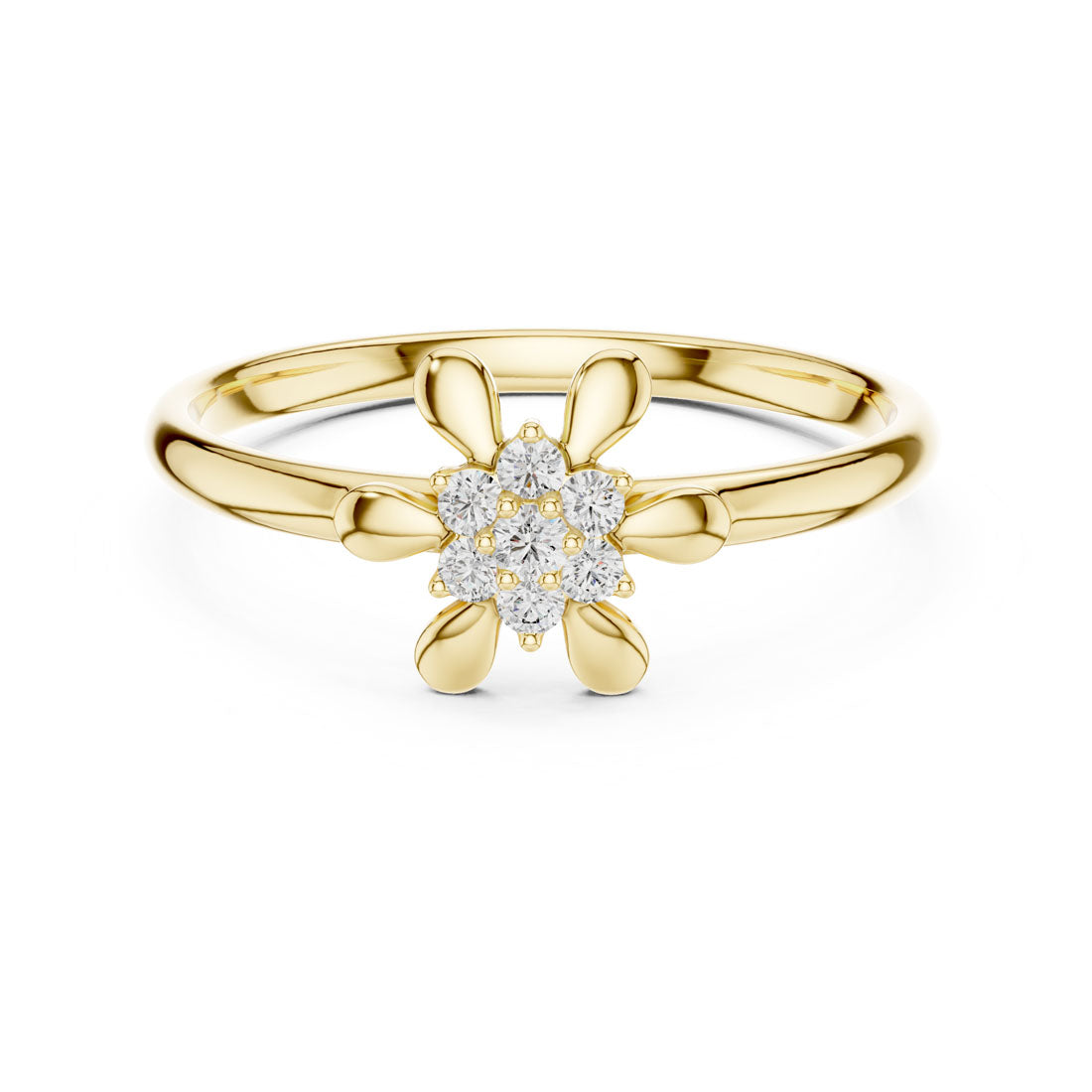 .06 Ct. Diamond Petal Floral Cluster Ring (1 (373))
