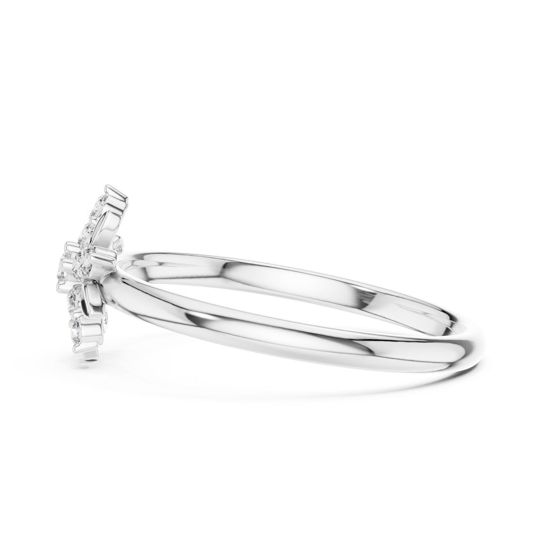 .10 Ct. Diamond Floral Cluster Ring with Sculpted Petal Accents (1 (382)) 11