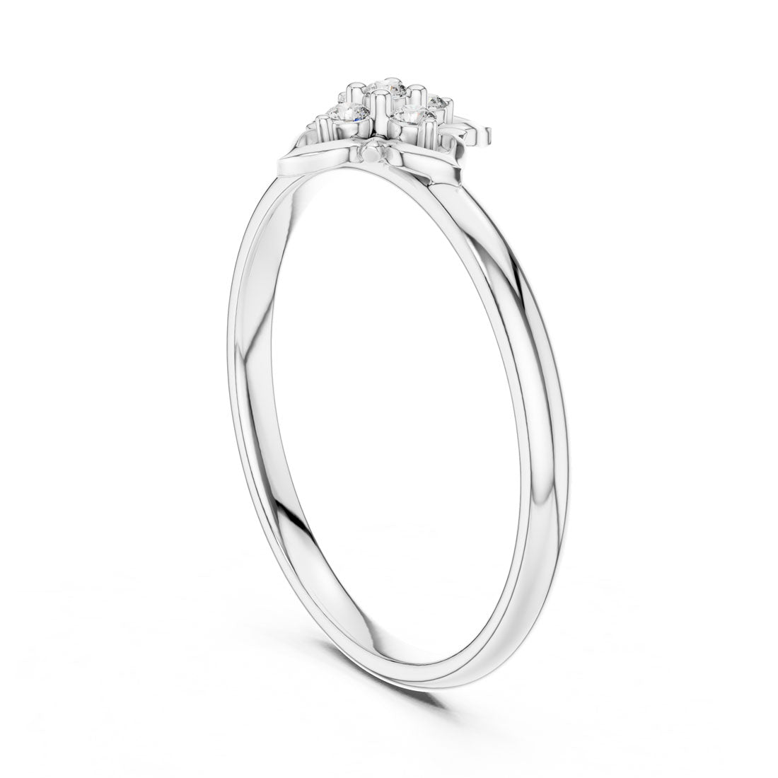 .05 Ct. Diamond Quatrefoil Cluster Ring with Openwork Setting (1 (404)) 10