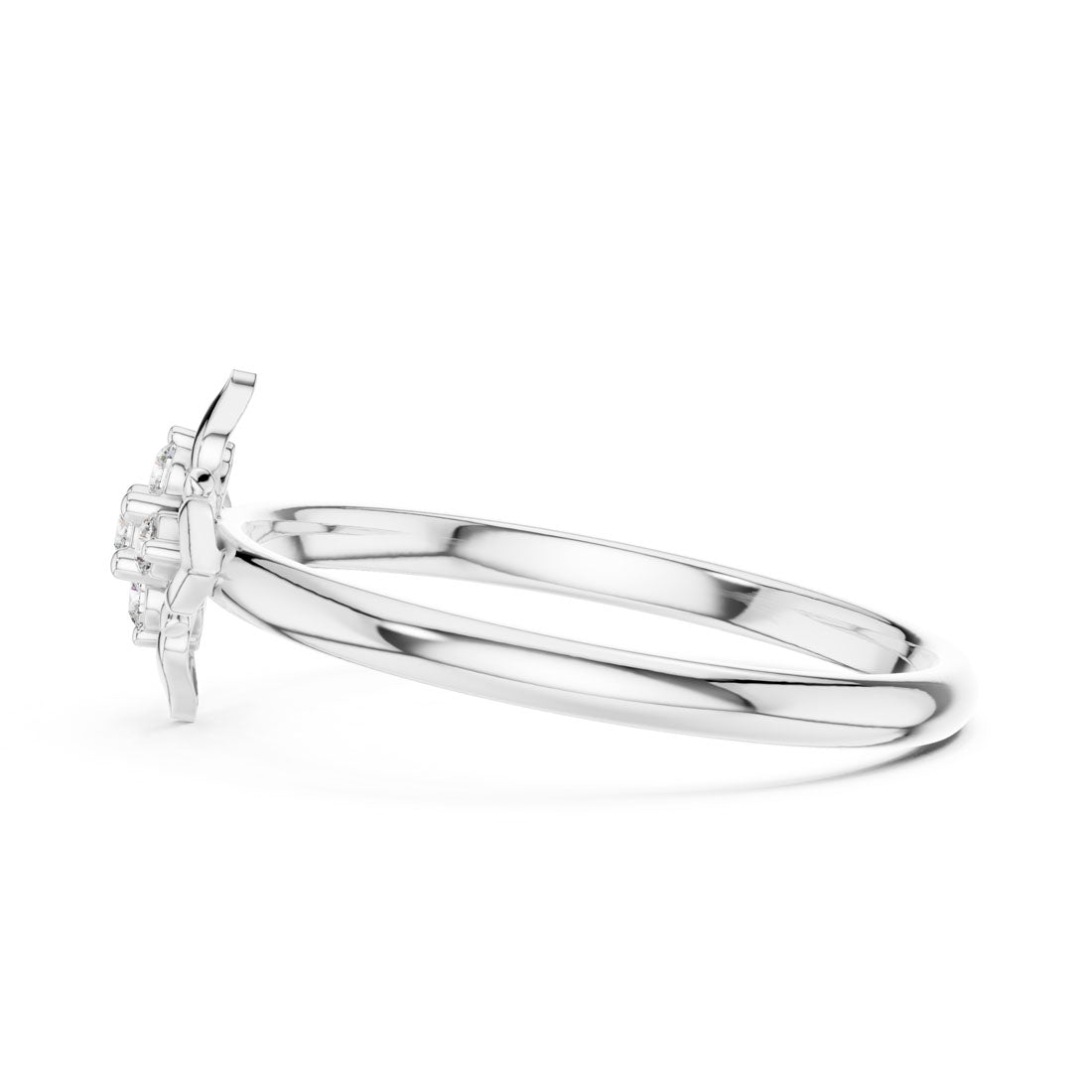 .05 Ct. Diamond Quatrefoil Cluster Ring with Openwork Setting (1 (404)) 12