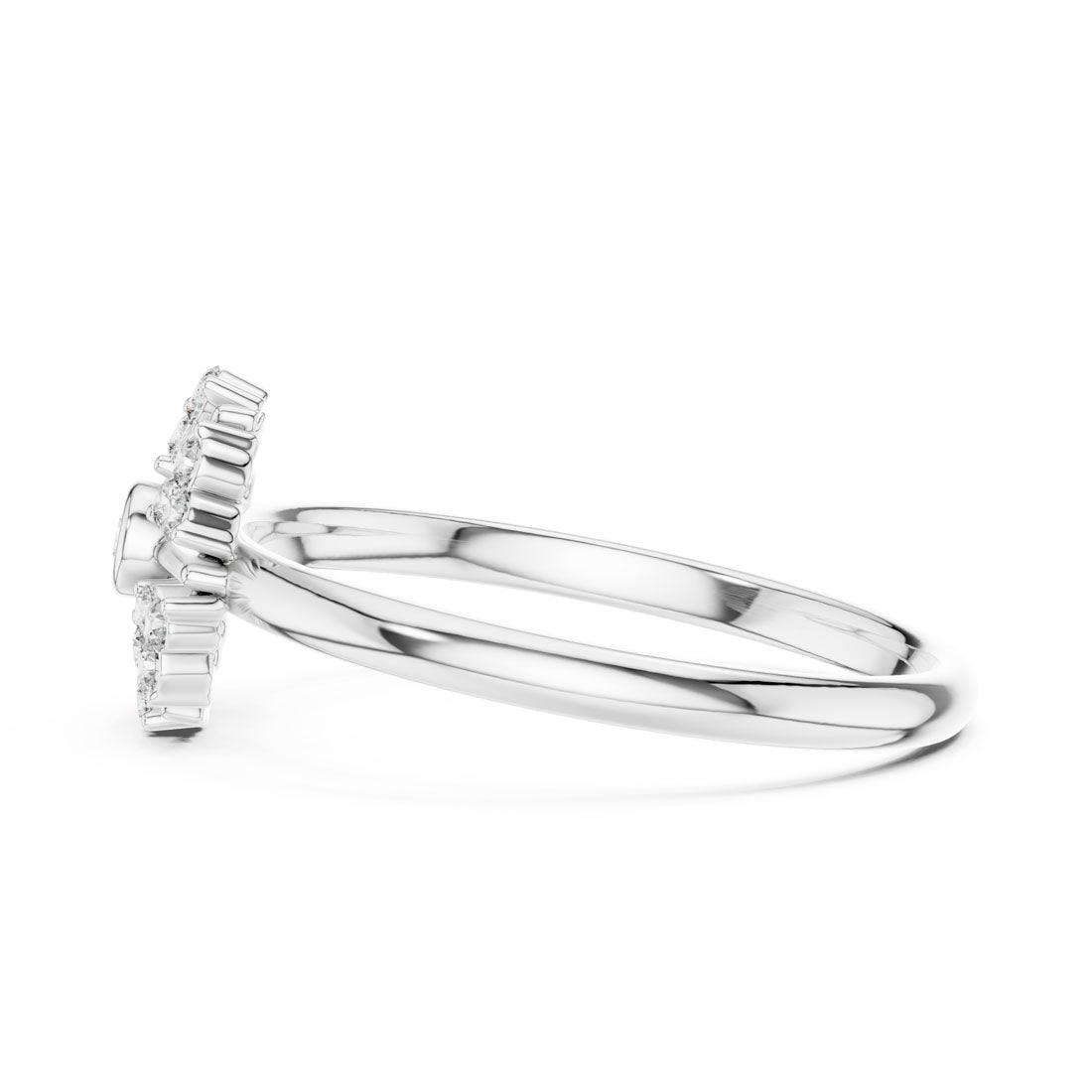 .12 Ct. Bezel-Set Diamond Sunburst Ring with Radiant Cluster (1 (413)) 11