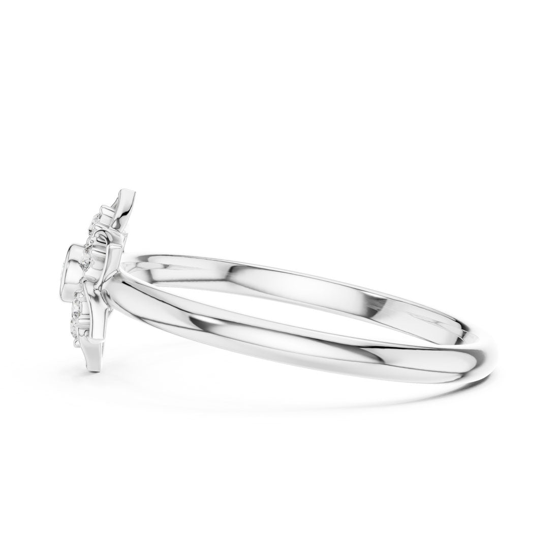 .05 Ct. Floral Diamond Cluster Ring with Bezel Center (1 (419)) 12