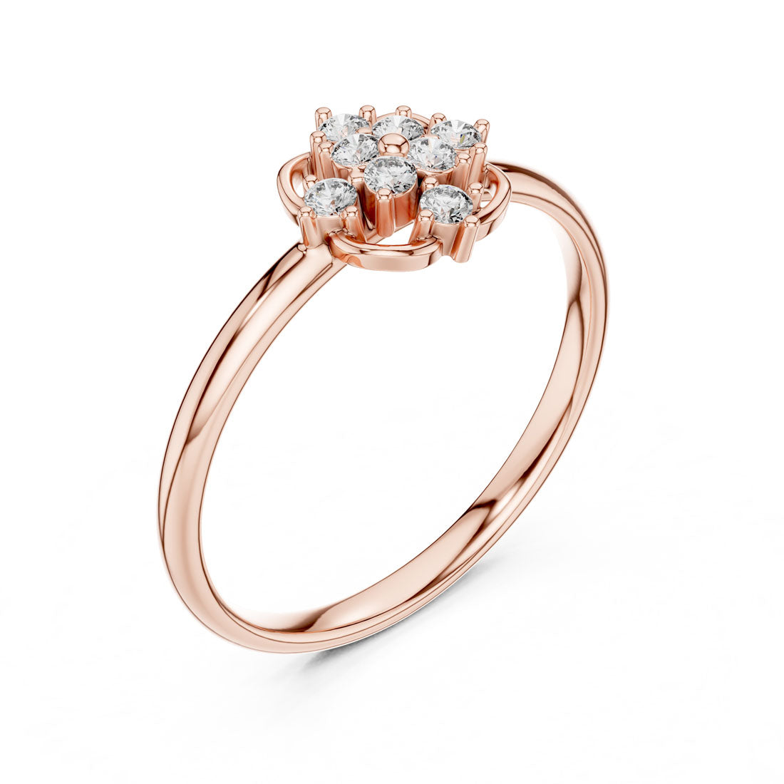 .10 Ct. Interlaced Floral Diamond Cluster Ring with Bezel Center (1 (423)) 6