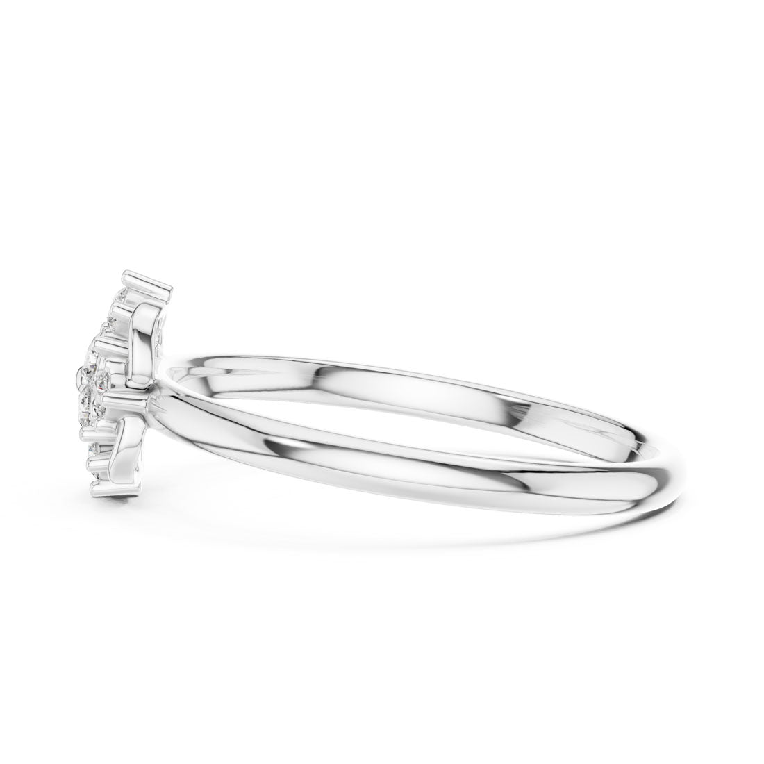 .10 Ct. Interlaced Floral Diamond Cluster Ring with Bezel Center (1 (423)) 12