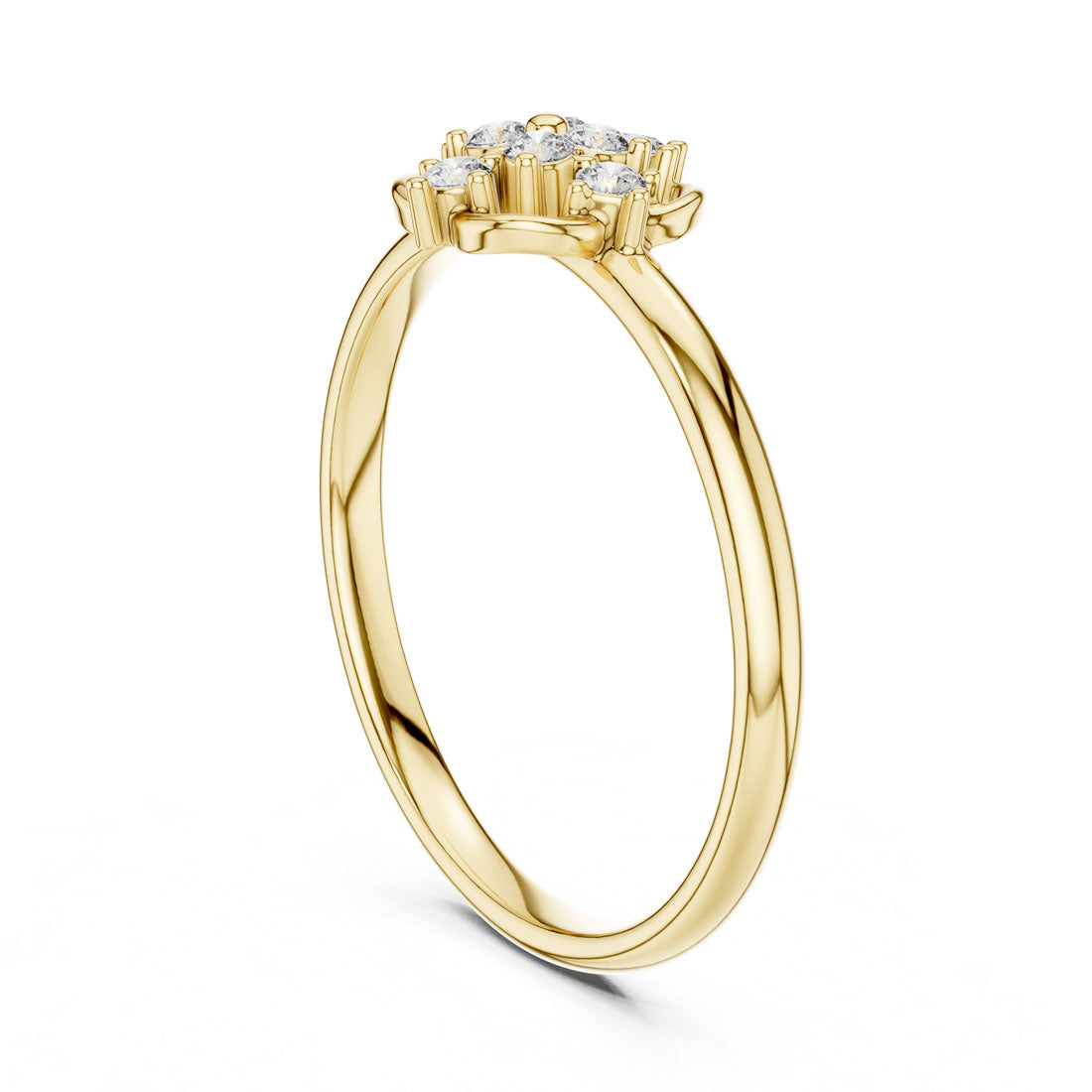 .10 Ct. Interlaced Floral Diamond Cluster Ring with Bezel Center (1 (423)) 3