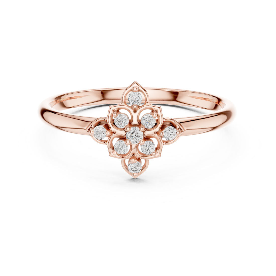 .05 Ct. Floral Diamond Cluster Ring with Open Petal Setting  Body Description (1 (434))