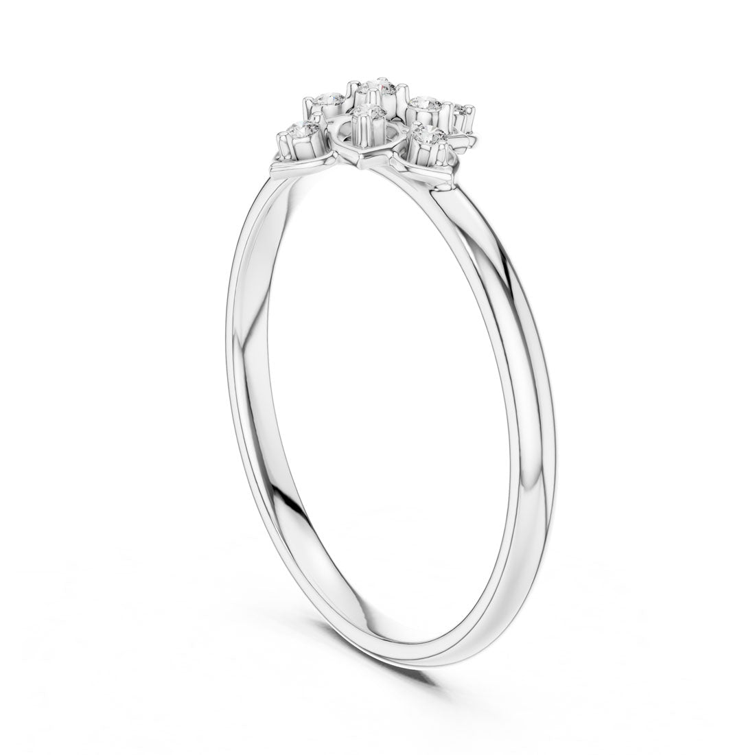 .05 Ct. Floral Diamond Cluster Ring with Open Petal Setting  Body Description (1 (434)) 10