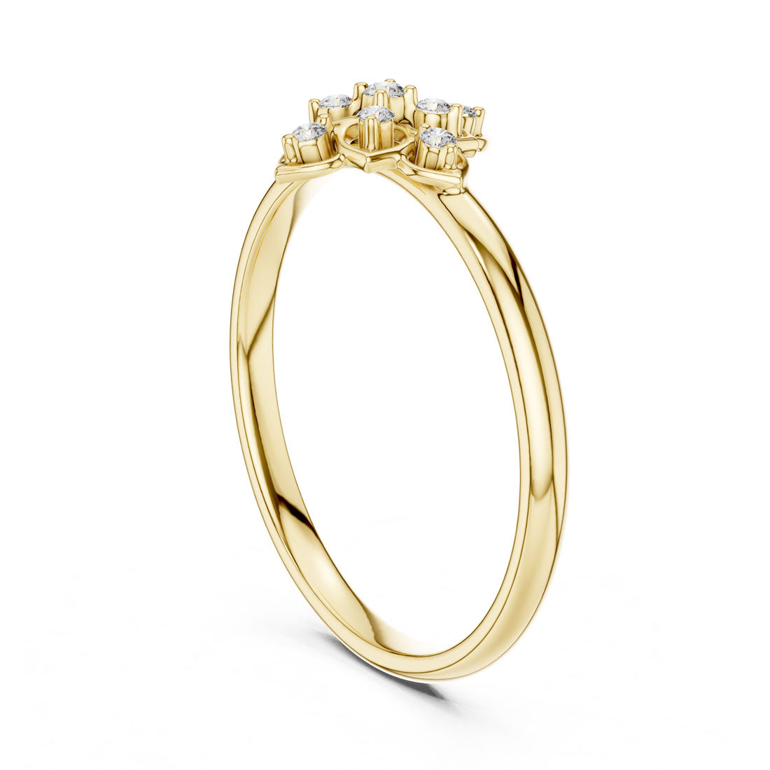 .05 Ct. Floral Diamond Cluster Ring with Open Petal Setting  Body Description (1 (434)) 3