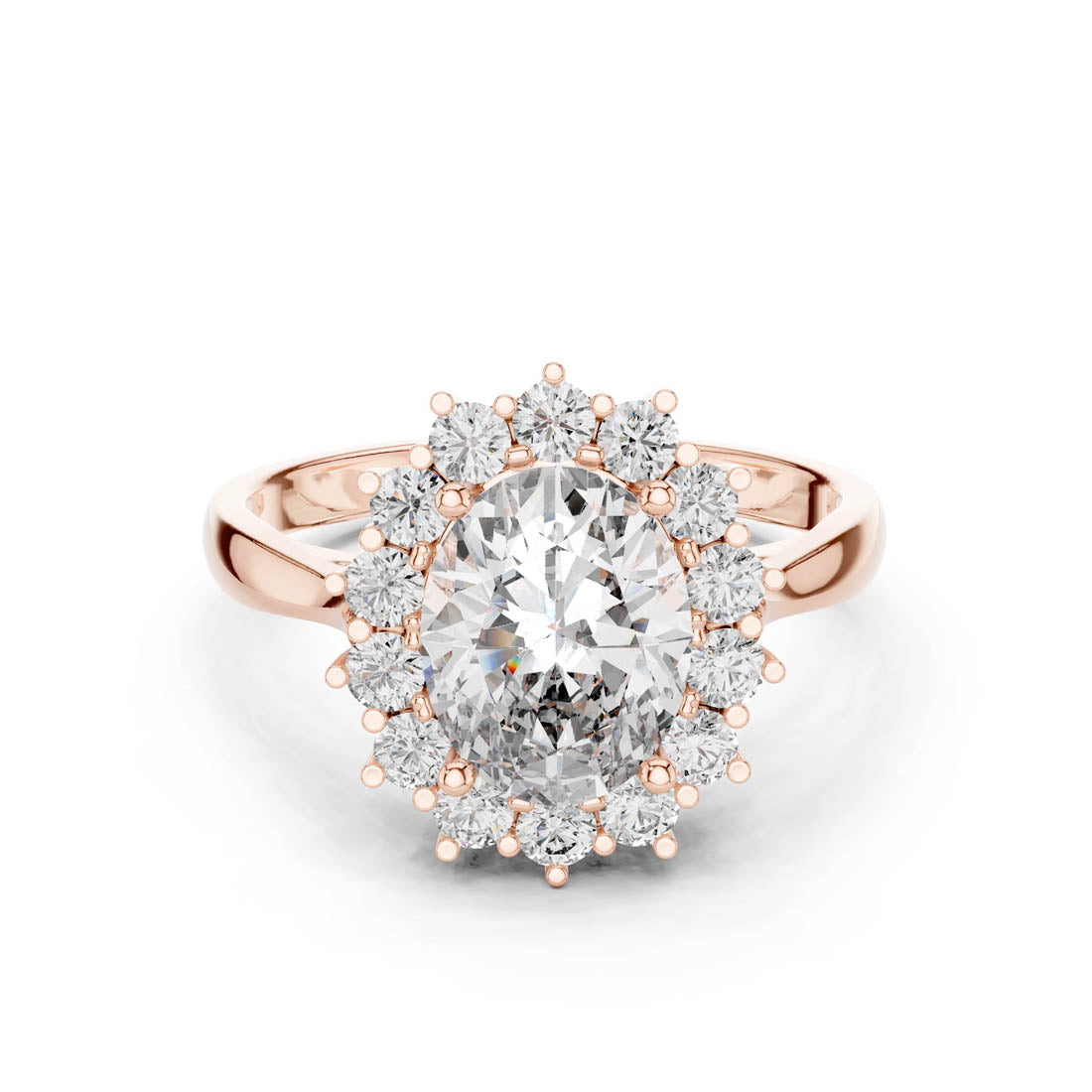 2.56 Ct. Oval Cut Diamond Halo Ring (1216) 7