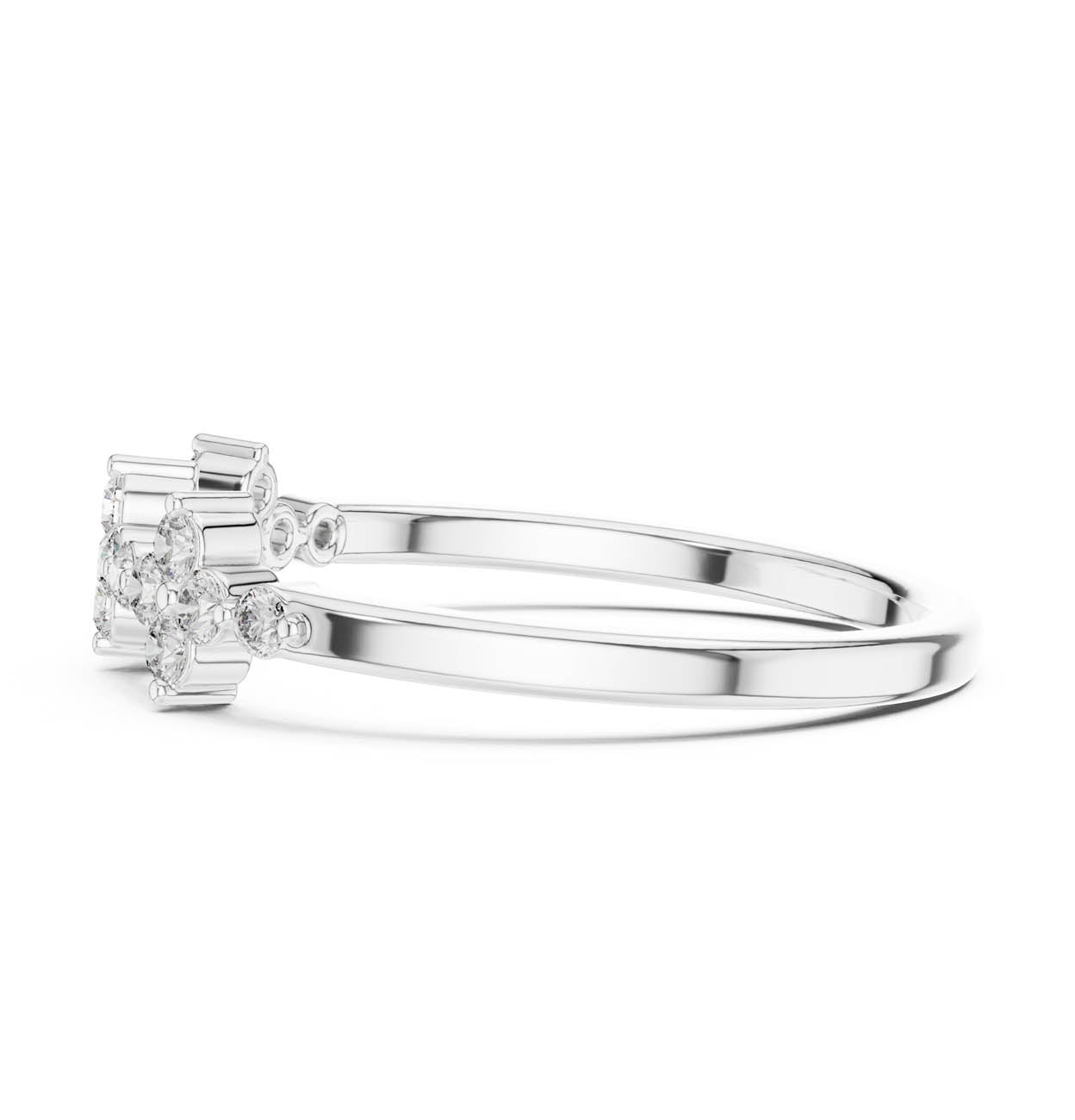 .23 Ct. Floral Diamond Cluster Ring with Round Brilliant Diamonds (22-28) 11