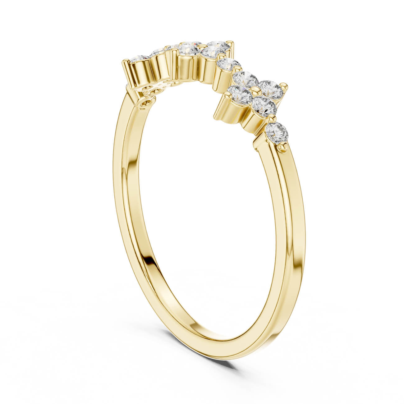 .23 Ct. Floral Diamond Cluster Ring with Round Brilliant Diamonds (22-28) 3