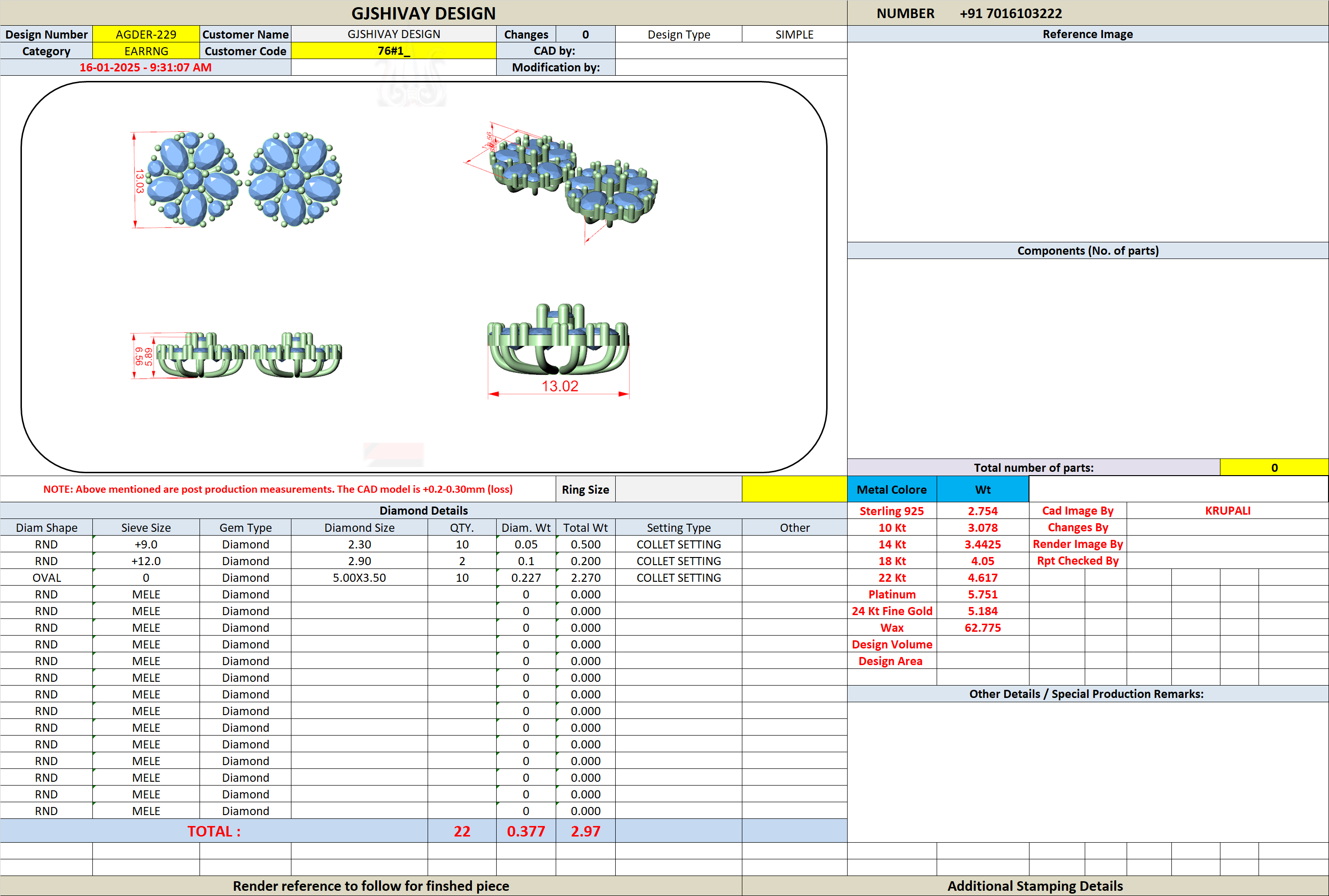 2.97 Ct. Floral Diamond Cluster Earrings with Round and Marquise Diamonds (AGDER-229) 14