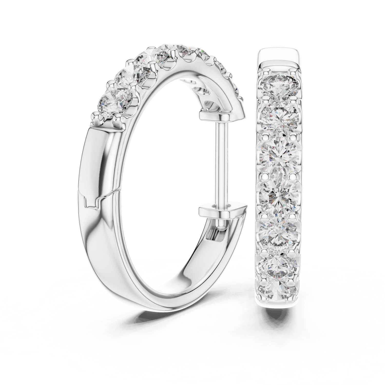 .70 Ct. Round Diamond Inside-Out Hoop Earrings (30) 7