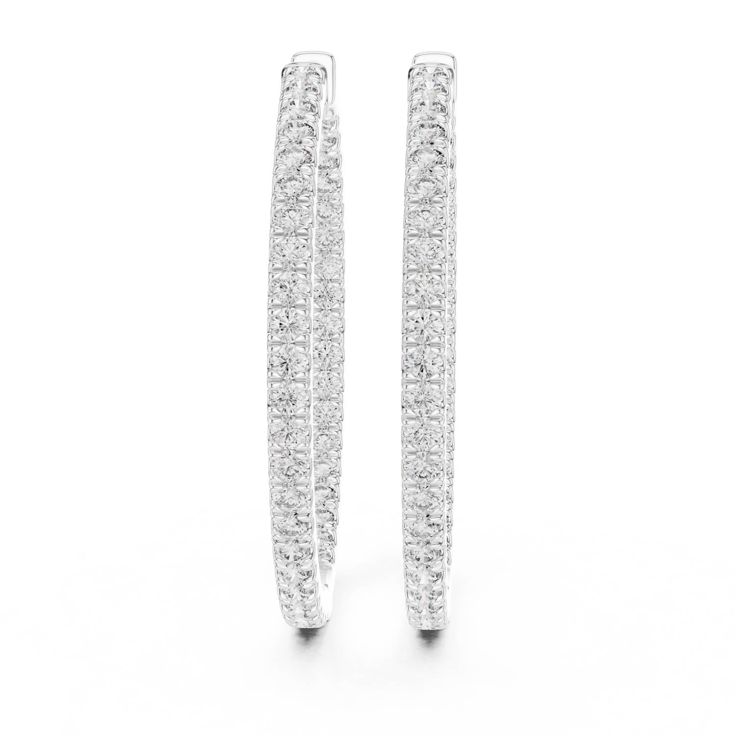 1.00 Ct. Round Diamond Inside-Out Double Row Hoop Earrings (315) 11
