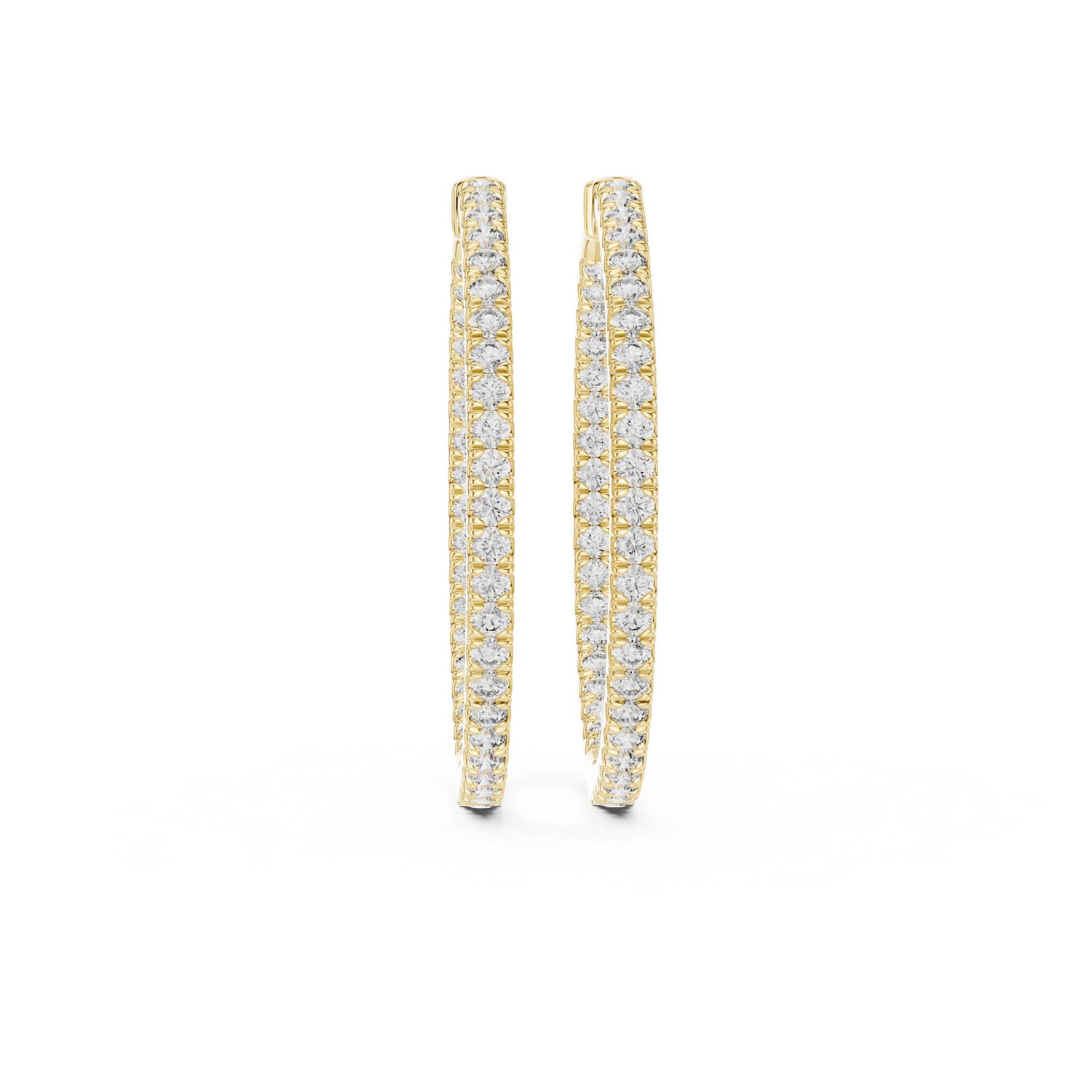 1.00 Ct. Round Diamond Inside-Out Double Row Hoop Earrings (315) 4