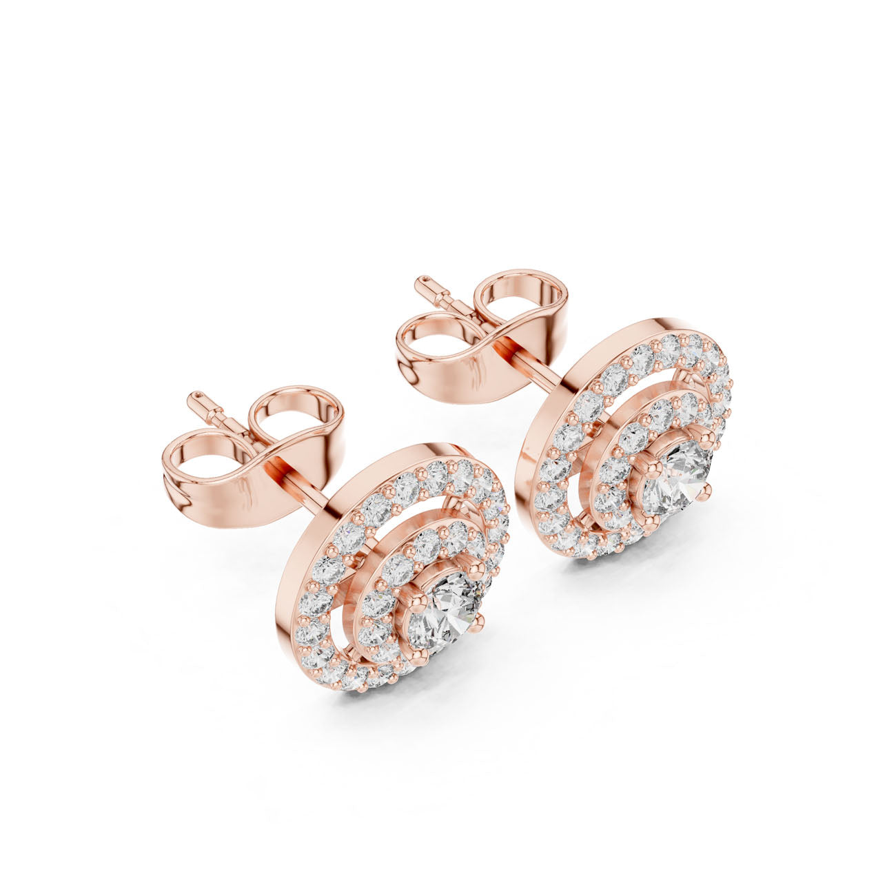 .60 Ct. Round Diamond Double Halo Earrings (3#10008E_120_A_S) 6