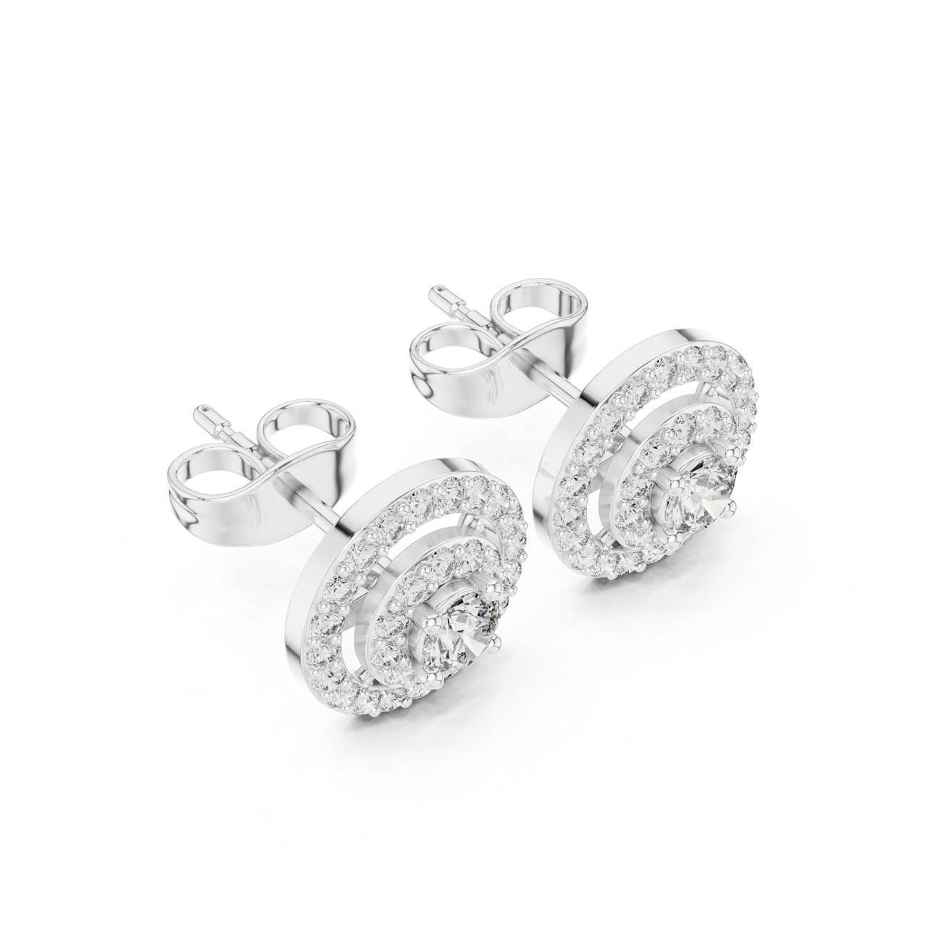 .60 Ct. Round Diamond Double Halo Earrings (3#10008E_120_A_S) 8