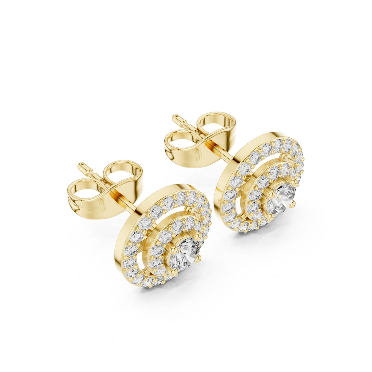 .60 Ct. Round Diamond Double Halo Earrings (3#10008E_120_A_S)