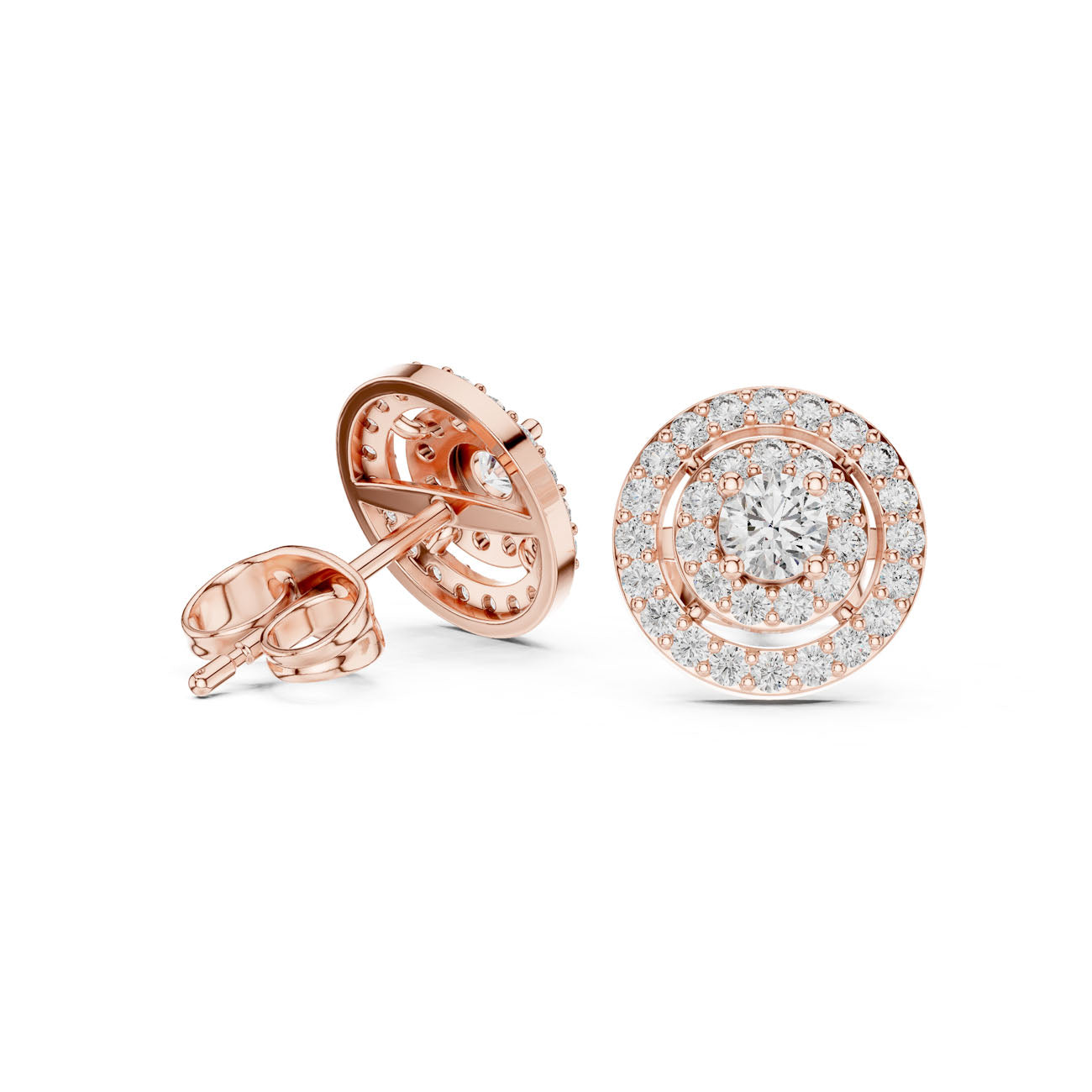 .60 Ct. Round Diamond Double Halo Earrings (3#10008E_120_A_S) 12