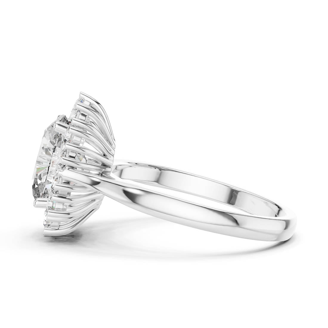 2.56 Ct. Oval Cut Diamond Halo Ring (1216) 6