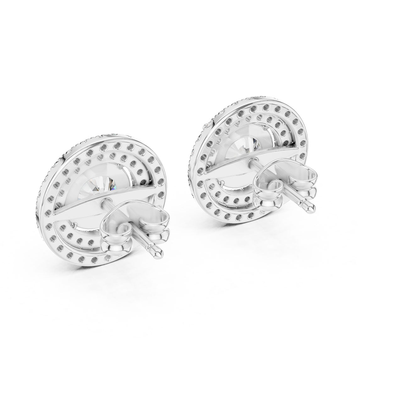 2.68 Ct. Double Halo Diamond Earrings (429) 7