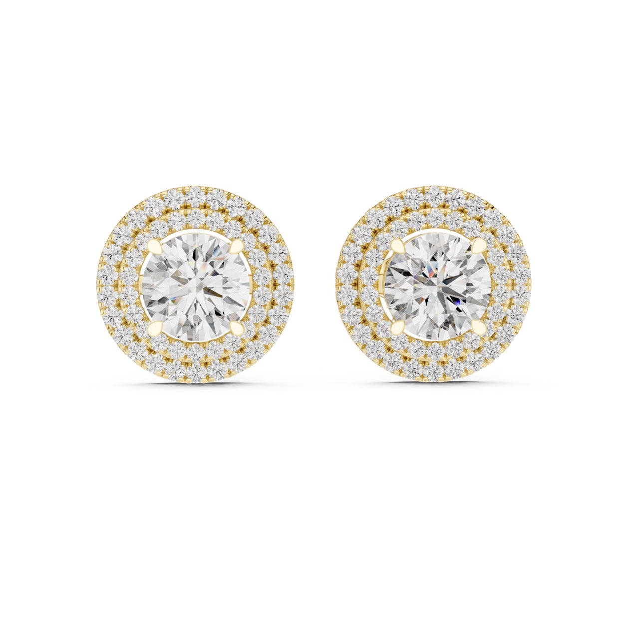 2.68 Ct. Double Halo Diamond Earrings (429) 3