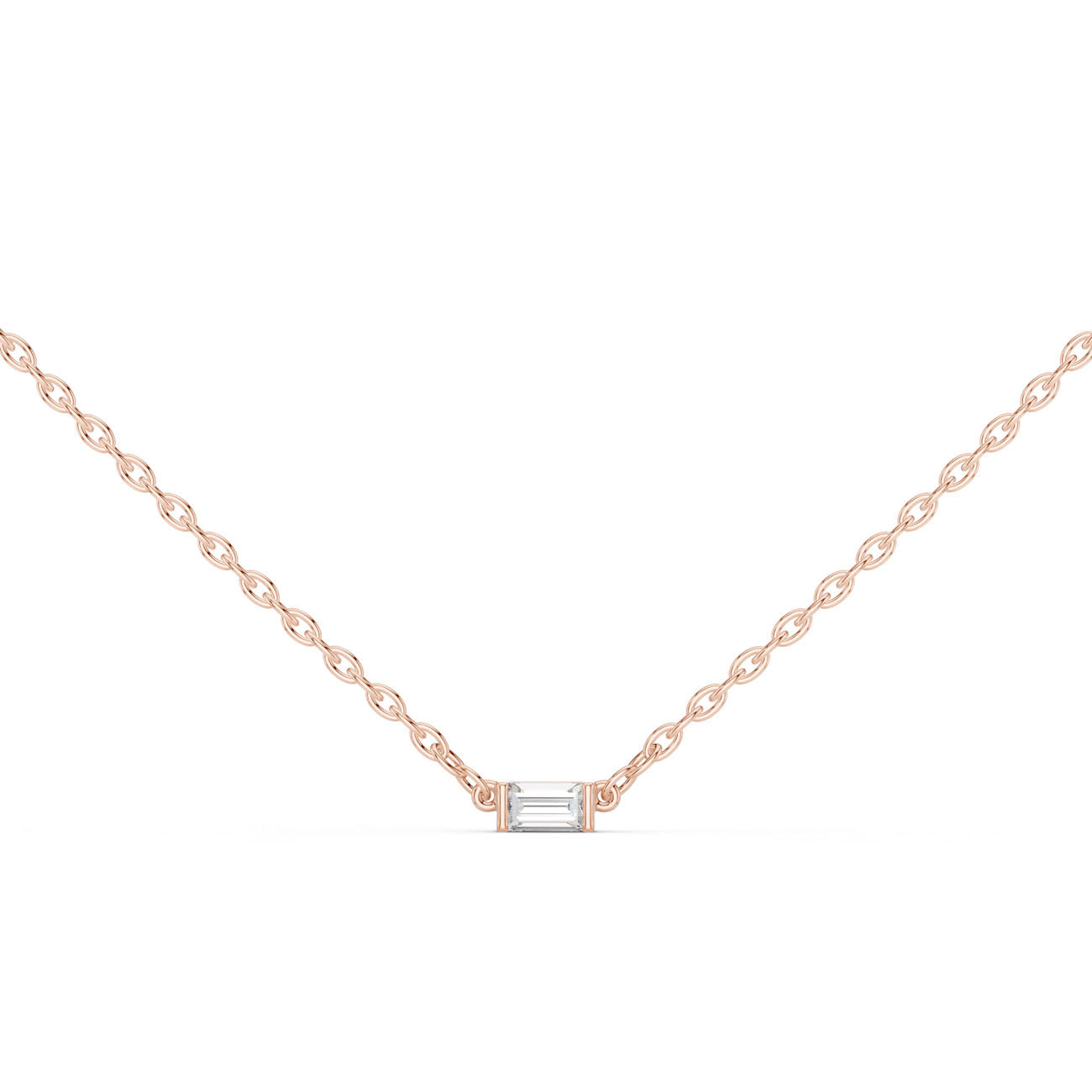 .30 Ct. Baguette Cut Diamond Bar Necklace (42#360006N) 7