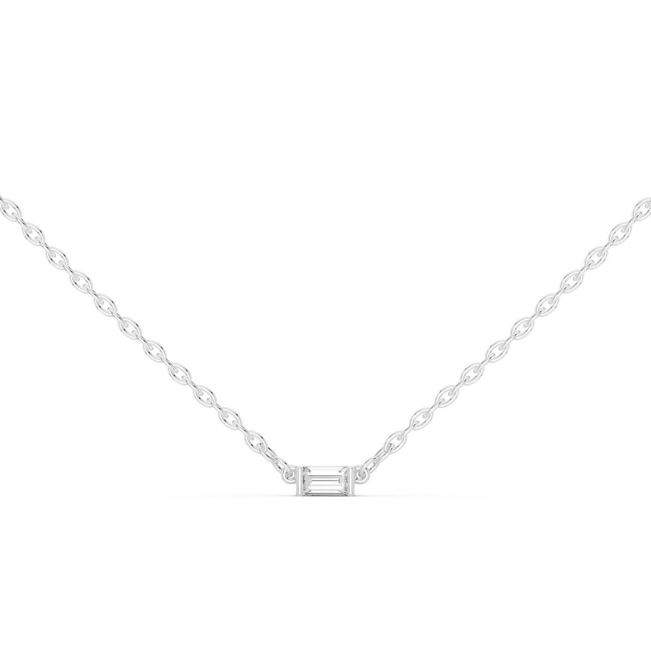 .30 Ct. Baguette Cut Diamond Bar Necklace (42#360006N) 12