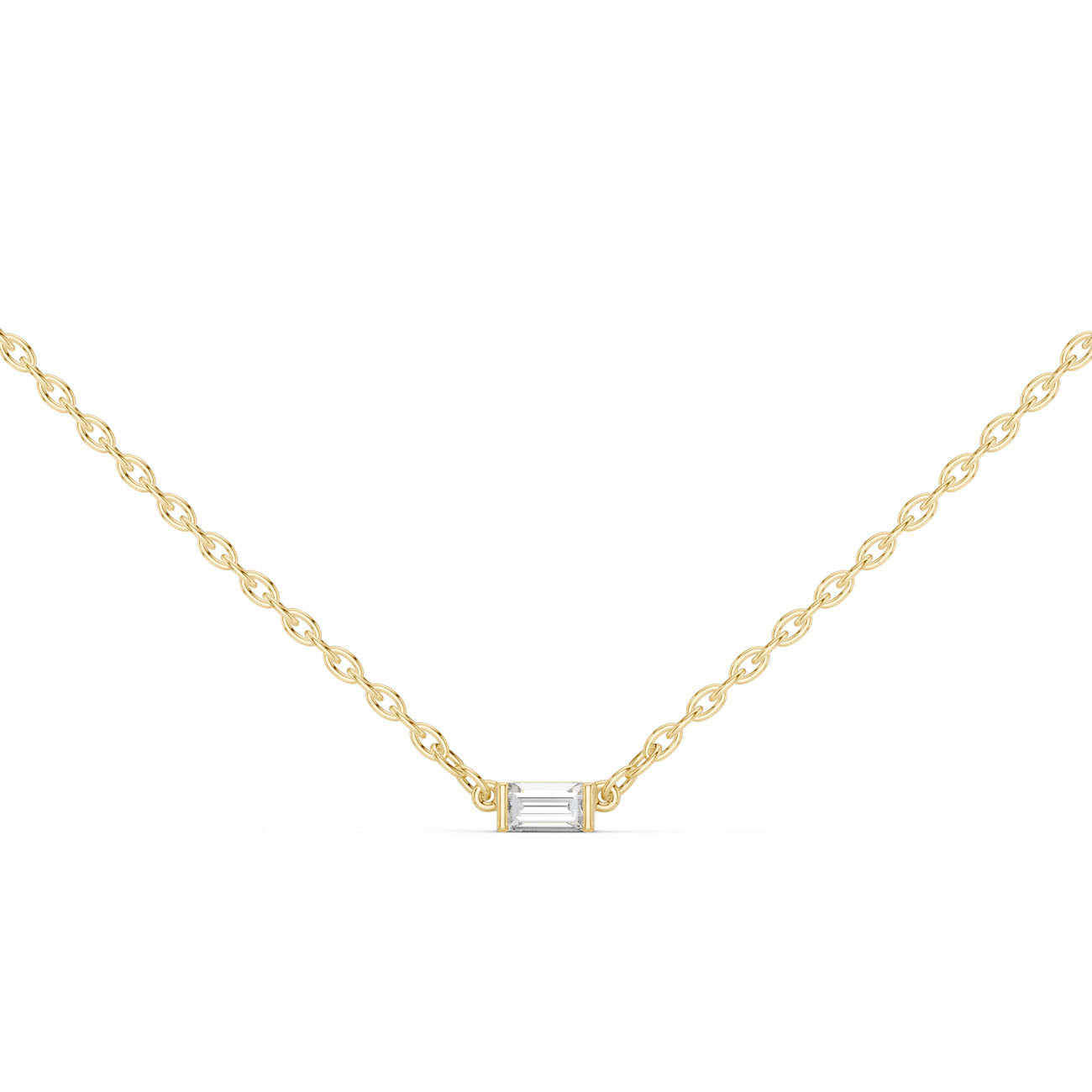 .30 Ct. Baguette Cut Diamond Bar Necklace (42#360006N)