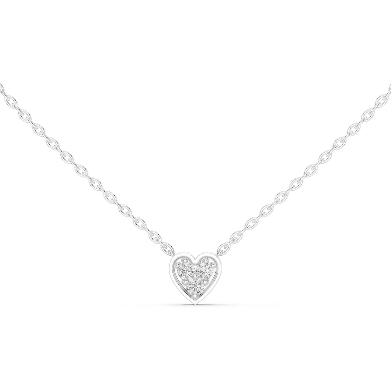 .36 Ct. Diamond Heart Cluster Pendant Necklace (42#360011N) 12