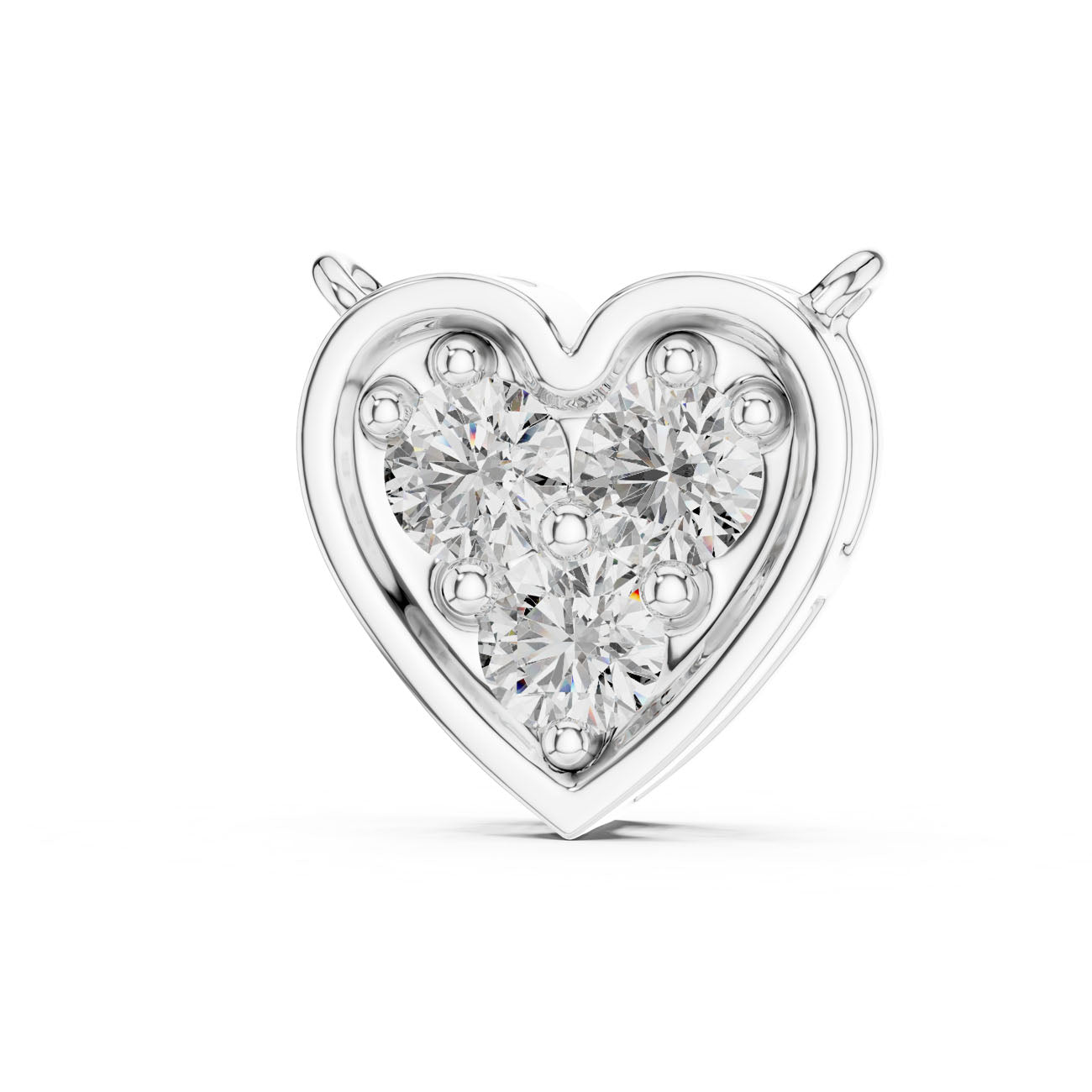 .36 Ct. Diamond Heart Cluster Pendant Necklace (42#360011N)