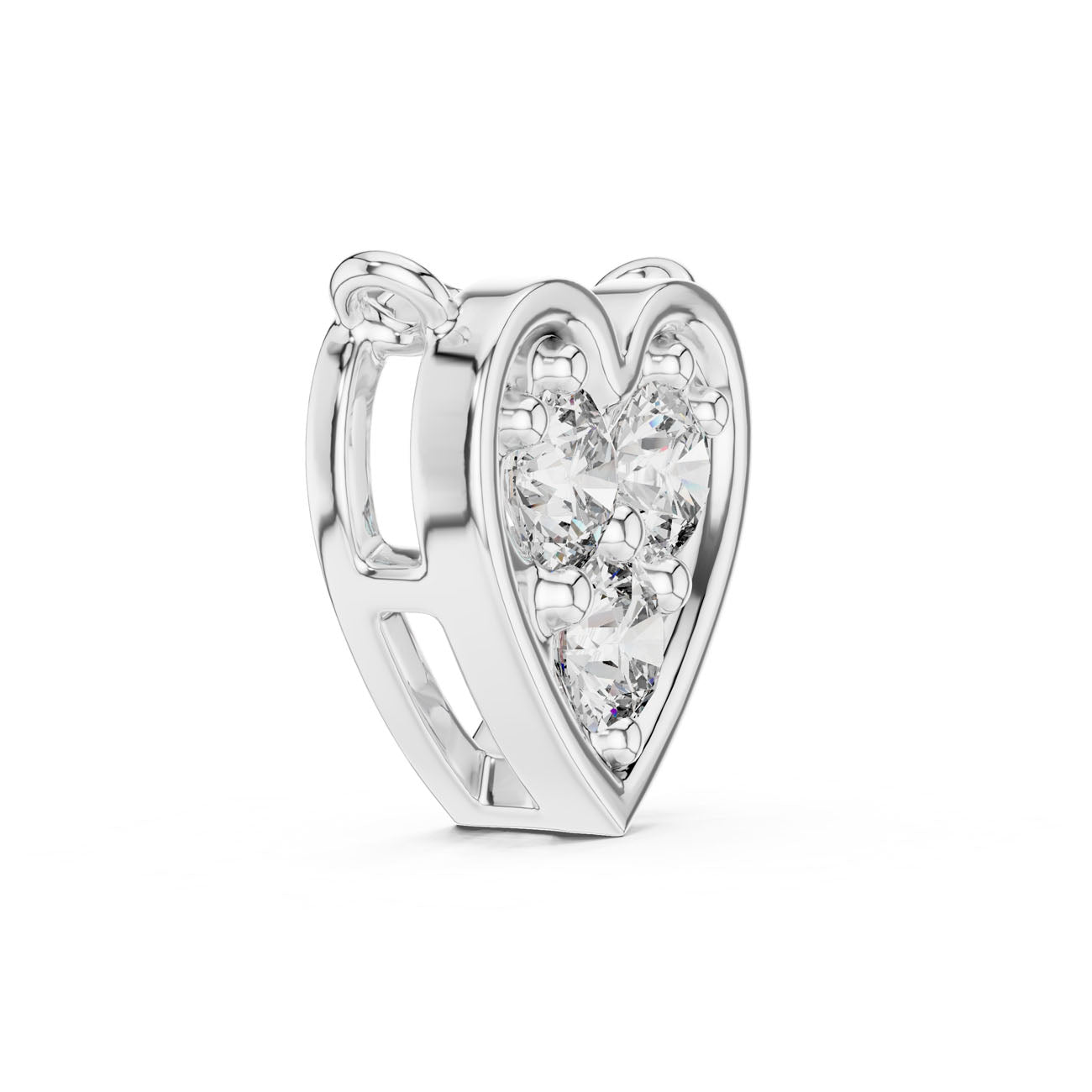 .36 Ct. Diamond Heart Cluster Pendant Necklace (42#360011N) 15