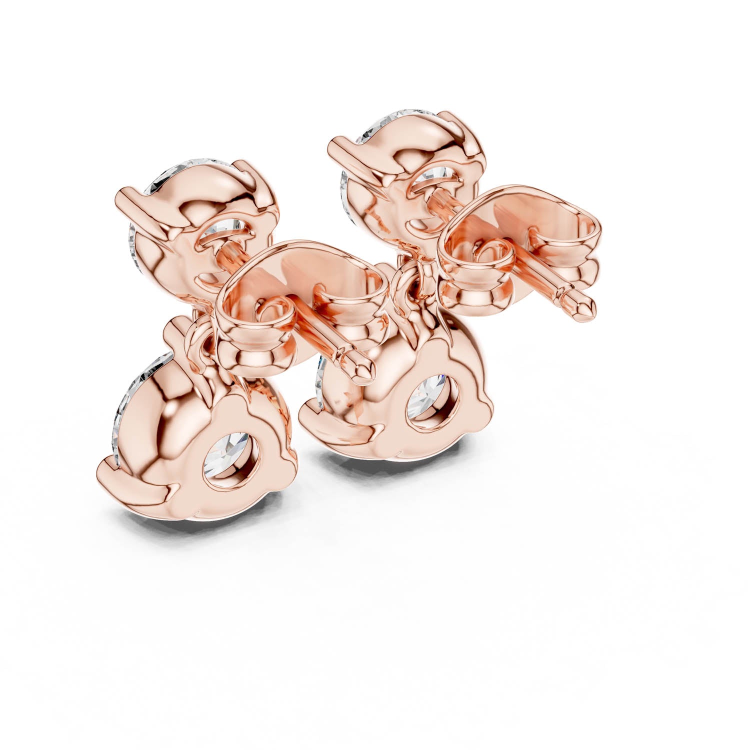 3.00 Ct. Round Diamond Drop Earrings with Round Diamond Accents (430) 11