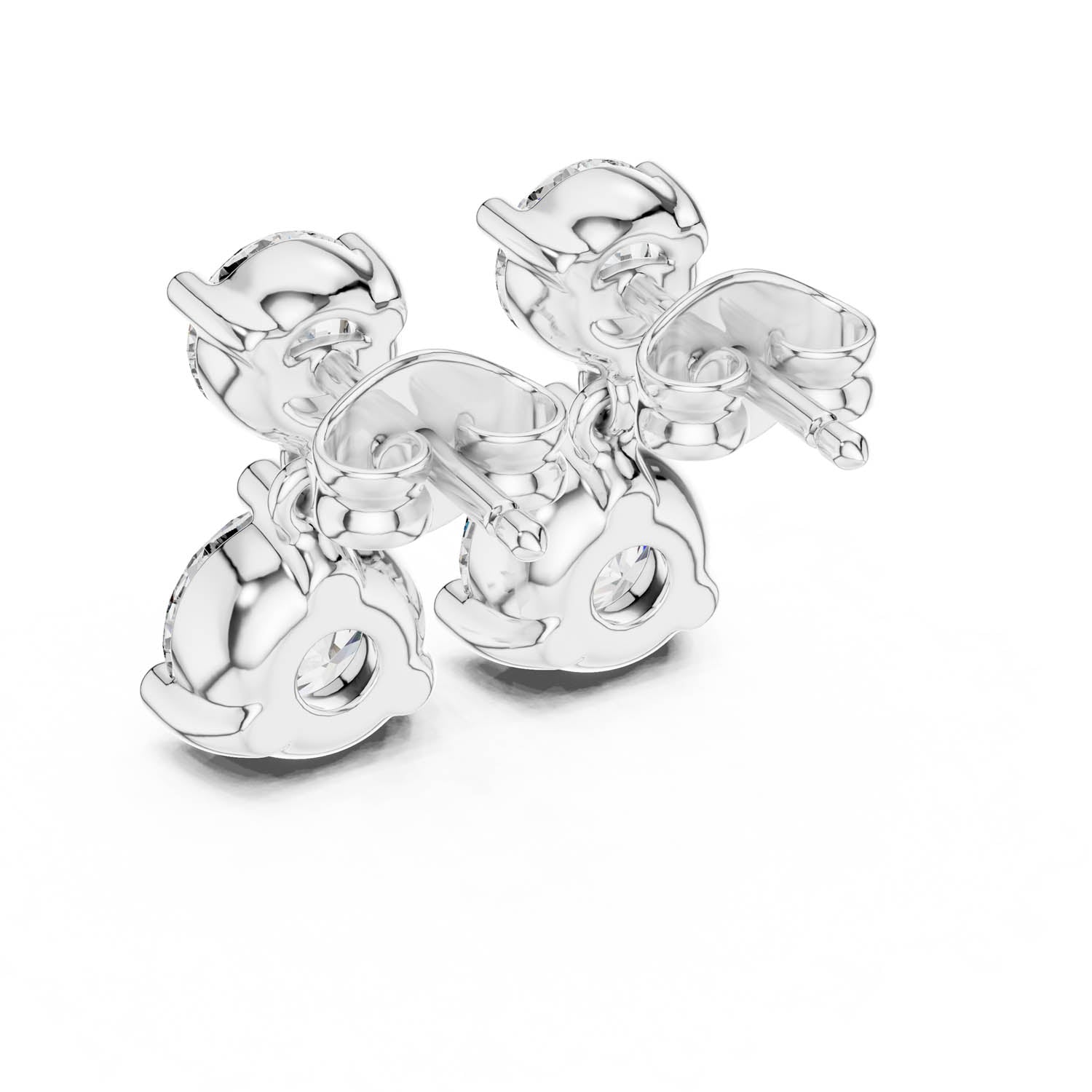 3.00 Ct. Round Diamond Drop Earrings with Round Diamond Accents (430) 3