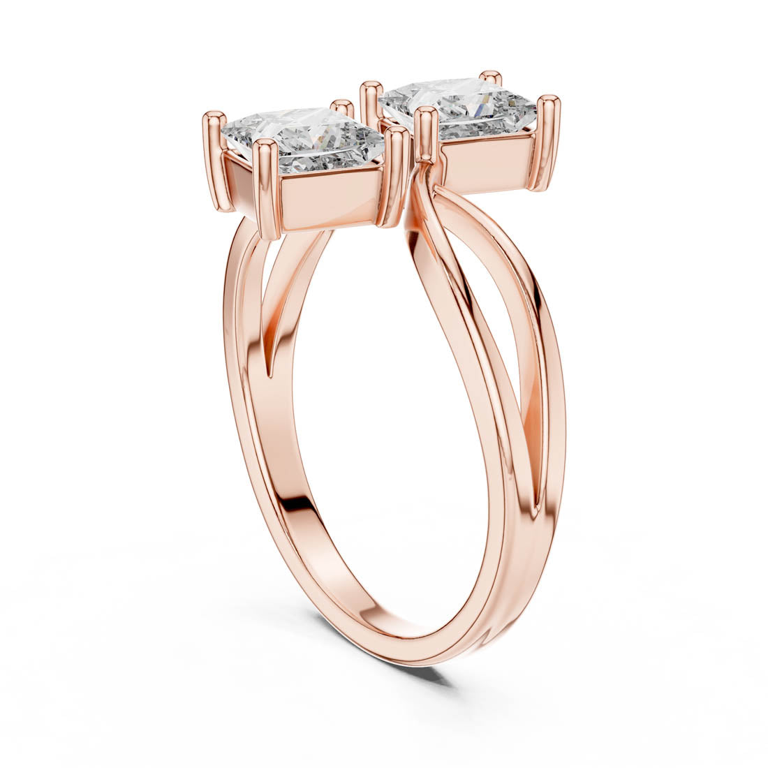 1.30 Ct. Princess Cut Diamond Bypass Ring (444) 6